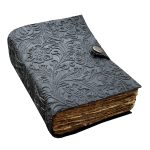 Vinatge Black Flower Leather Journal Notebook & Sketchbook