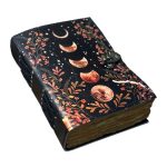 Moon Phase Vintage Leather Journal for Men & Women 200 Pages of Antique Handmade Deckle Edge Paper