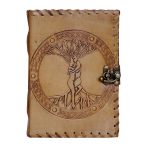 Celtic Tree Of Life leather journal, blank Spell Book of shadows