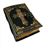 Print Leather Journal, wiccan spell book of shadows