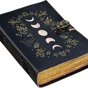 Blank Spell Book of Shadows Journal Moon Phase Printed Witchcraft Supplies Wiccan Notebook