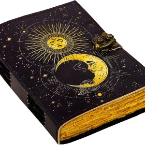 Sun & Moon Vintage Leather Journal for Men & Women