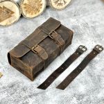 Motorcycle saddle bags leather vintage pannier bag Tool Organizer Leather Tool Storage leather bag Best gifts for her