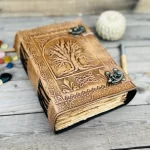 400 Pages Book Of Shadows, Leather Grimoire Journal, Magic Book, Celtic journal The Morrigan